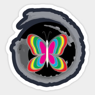 butterfly in the dark Sticker